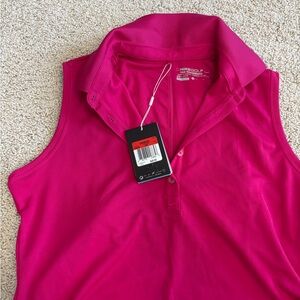Nike Women's Fuchsia Sleeveless Polo Tank